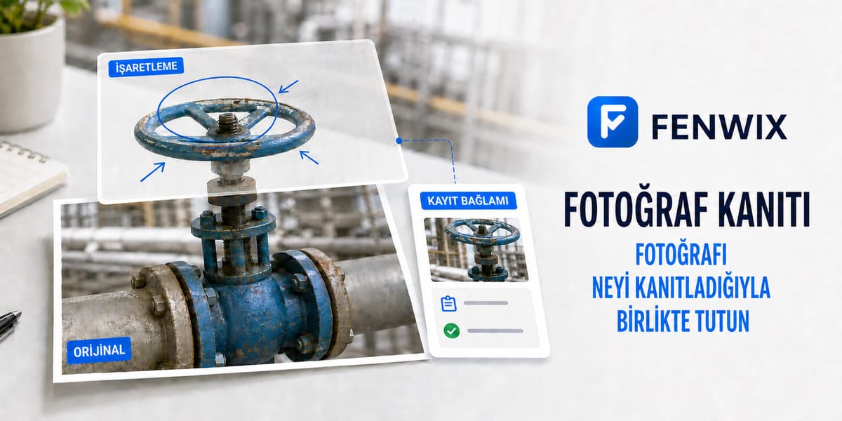 Orijinal denetim fotoğrafını işaretlemeden ayırırken kayıt bağlamını koruyan kanıt diyagramı.